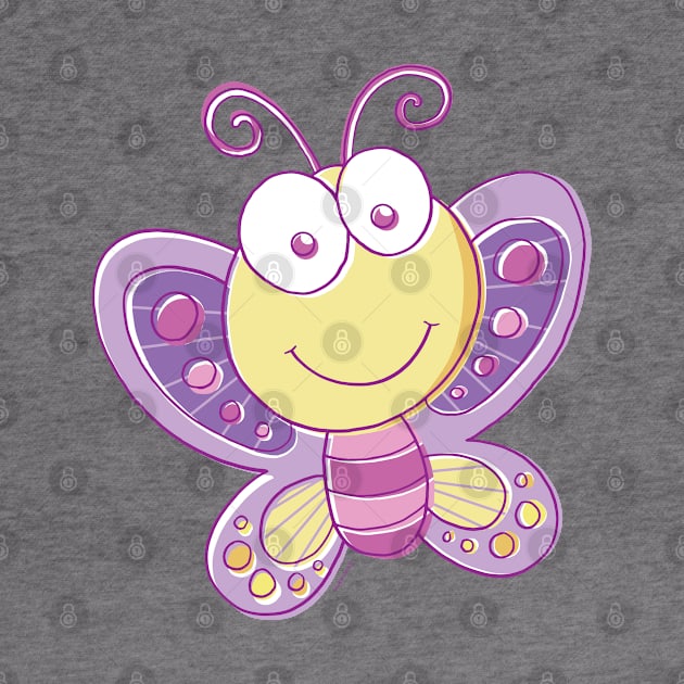 Cute Cartoon Butterfly by vaughanduck